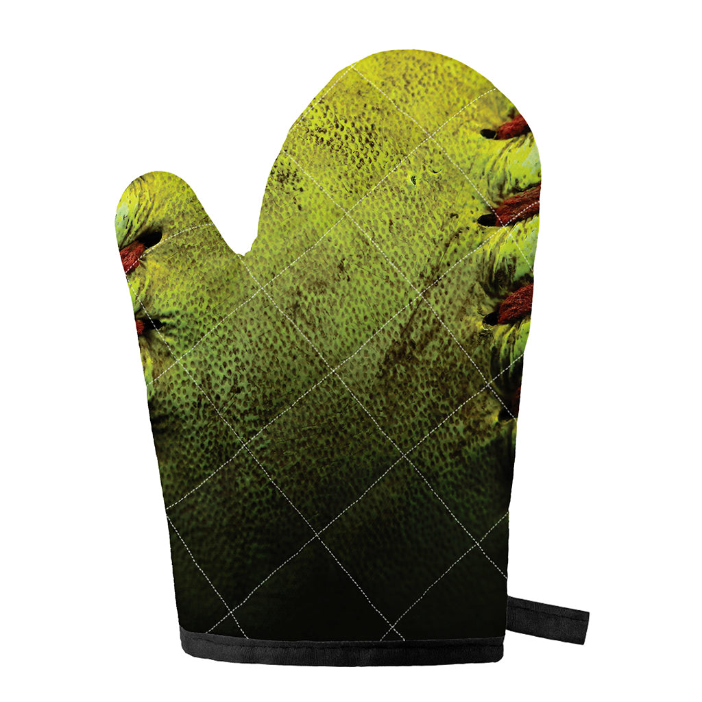 Softball Ball Print Single Oven Mitt