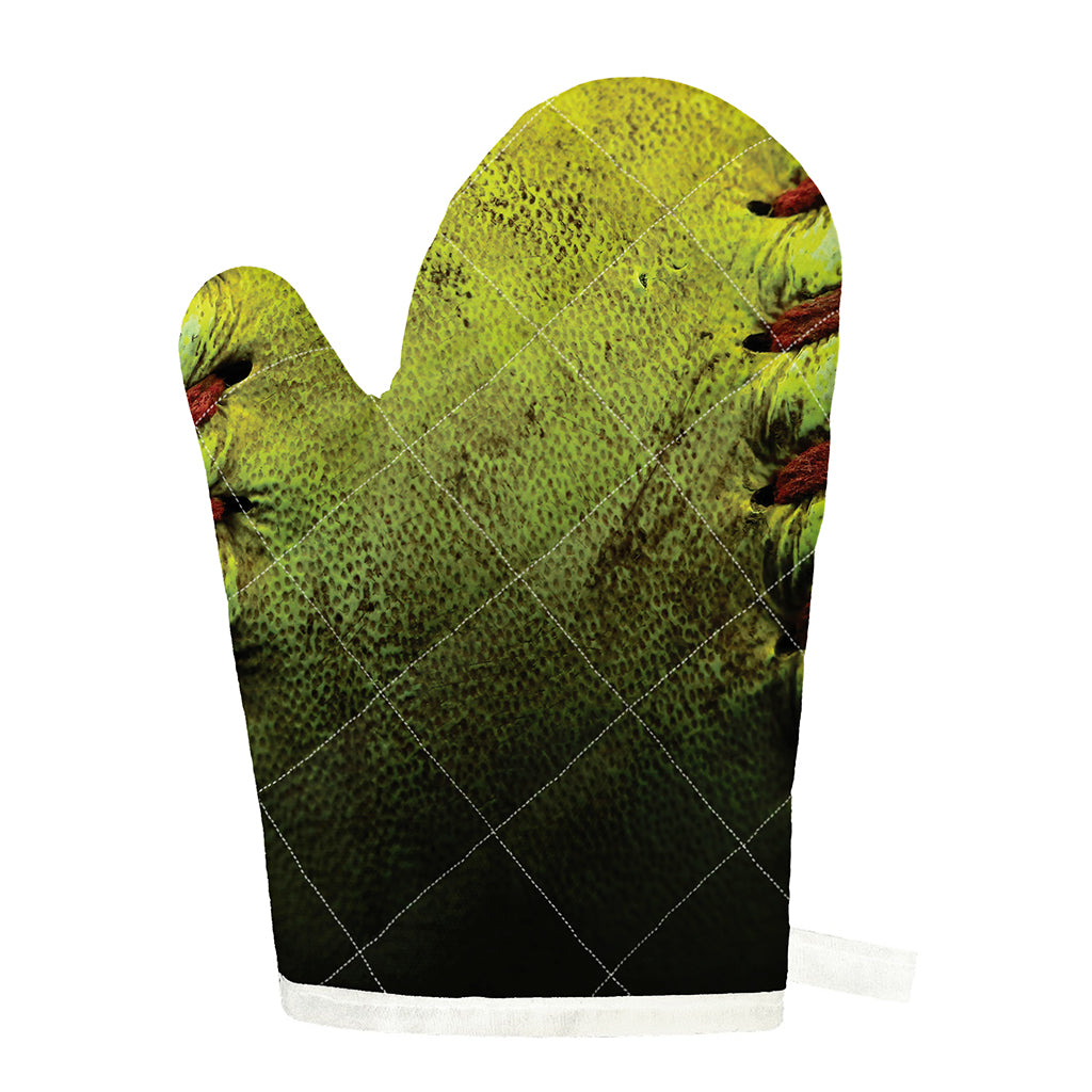 Softball Ball Print Single Oven Mitt
