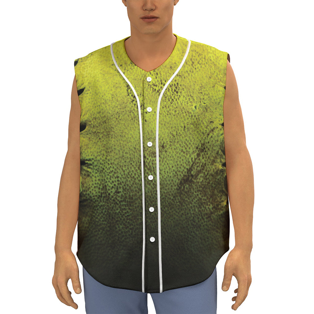 Softball Ball Print Sleeveless Baseball Jersey