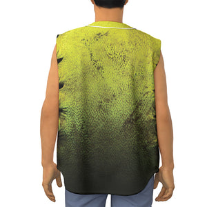 Softball Ball Print Sleeveless Baseball Jersey