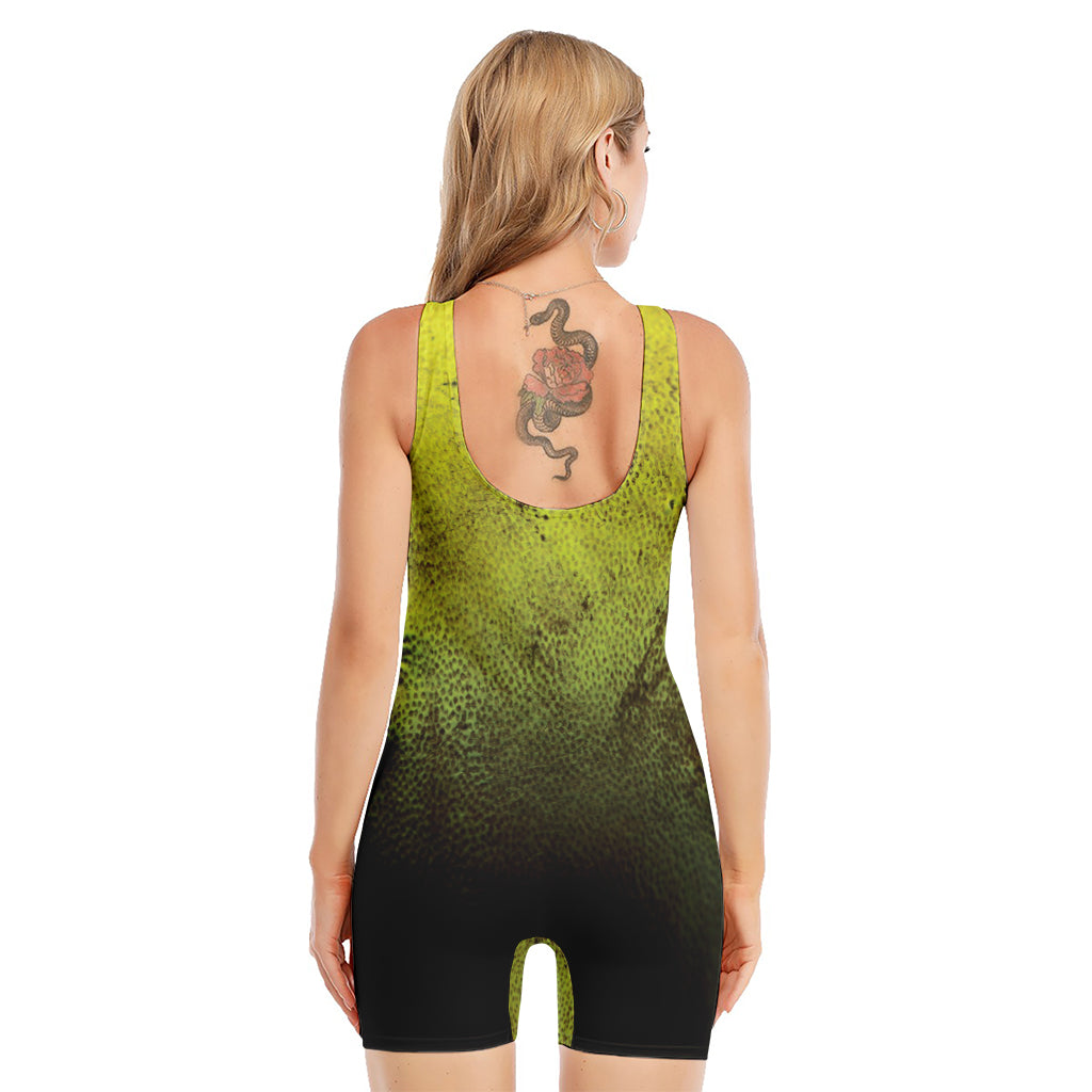 Softball Ball Print Sleeveless One Piece Swimsuit