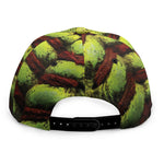 Softball Ball Print Snapback Cap