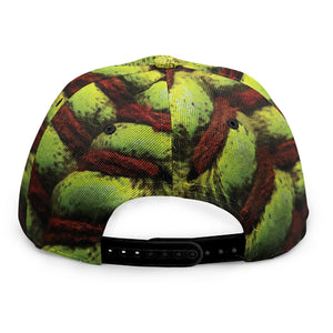 Softball Ball Print Snapback Cap