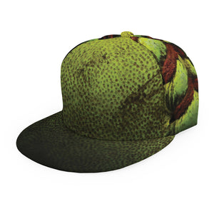 Softball Ball Print Snapback Cap