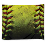 Softball Ball Print Tapestry