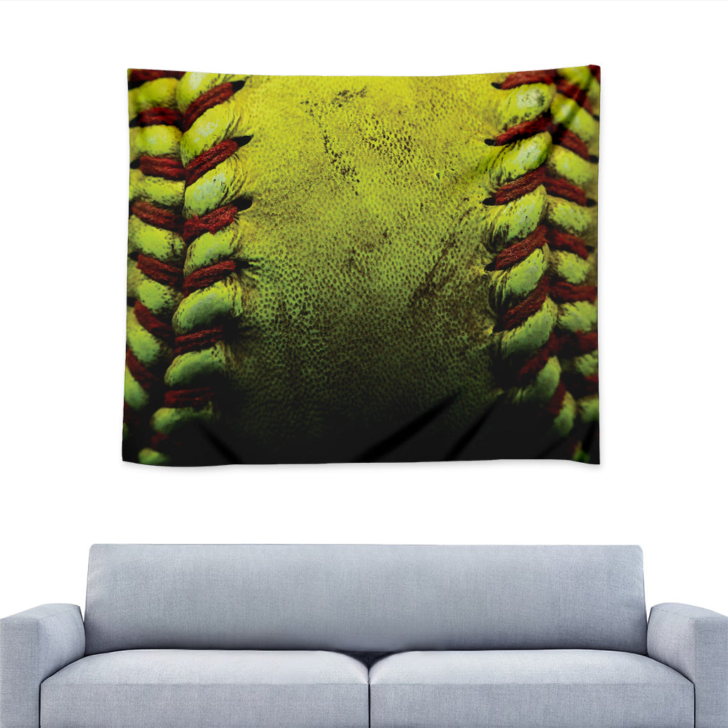 Softball Ball Print Tapestry