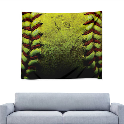 Softball Ball Print Tapestry