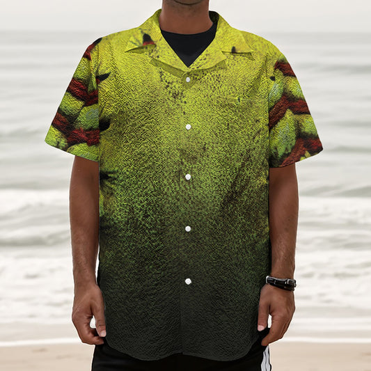 Softball Ball Print Textured Short Sleeve Shirt
