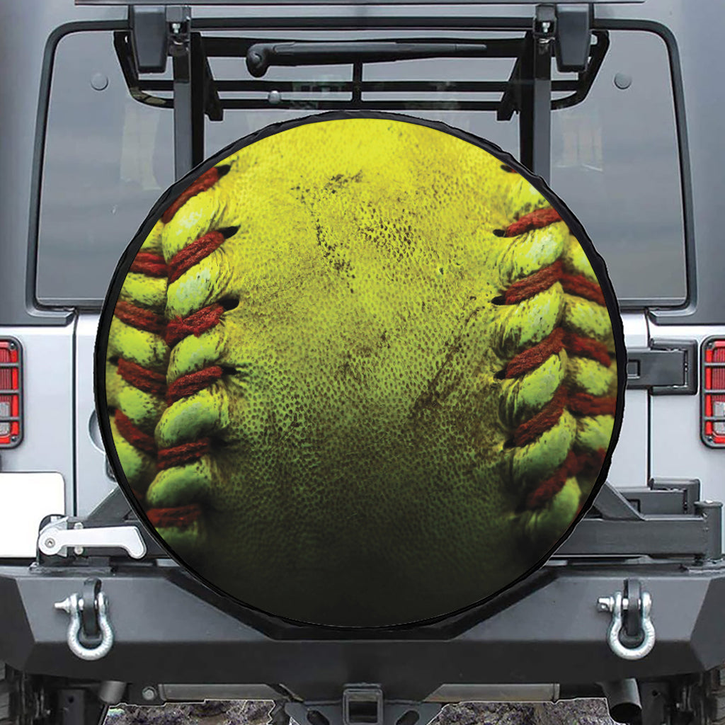 Softball Ball Print Tire Cover