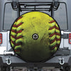 Softball Ball Print Tire Cover With Camera Hole