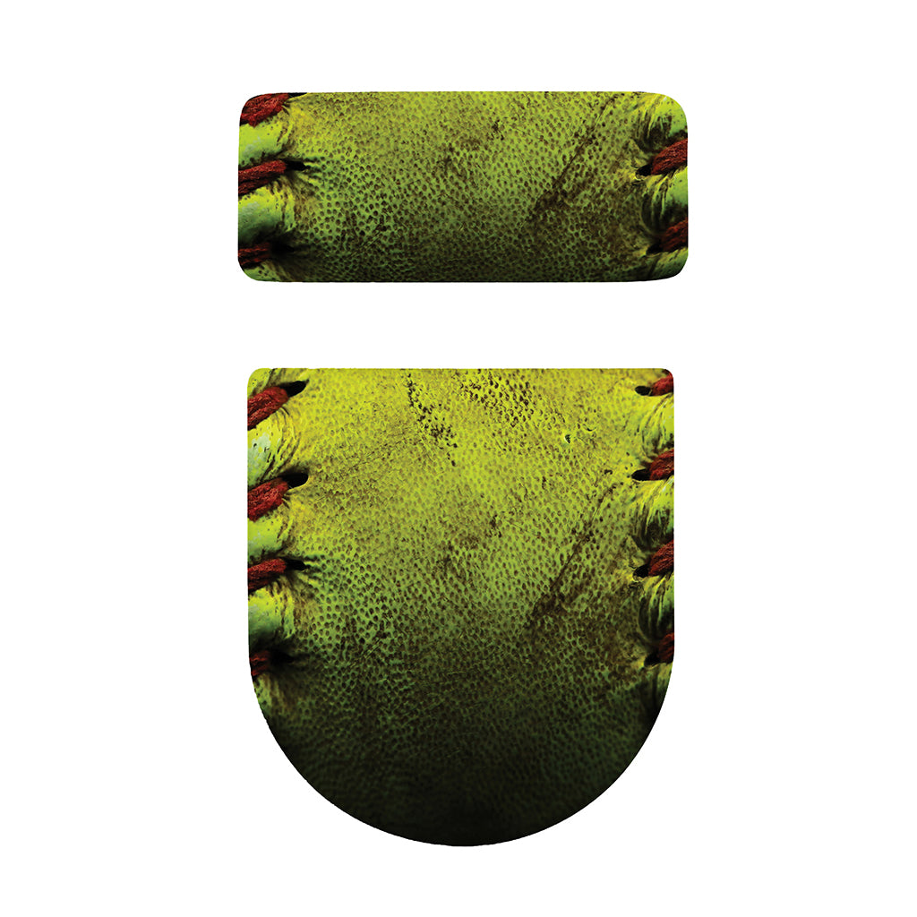 Softball Ball Print Toilet Lid And Tank Cover Set