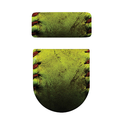 Softball Ball Print Toilet Lid And Tank Cover Set