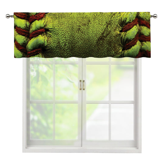 Softball Ball Print Window Valance