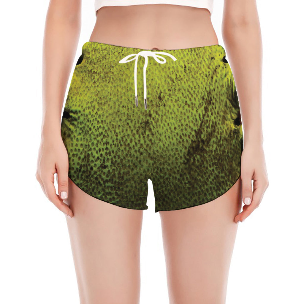 Softball Ball Print Women's Split Running Shorts