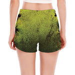 Softball Ball Print Women's Split Running Shorts