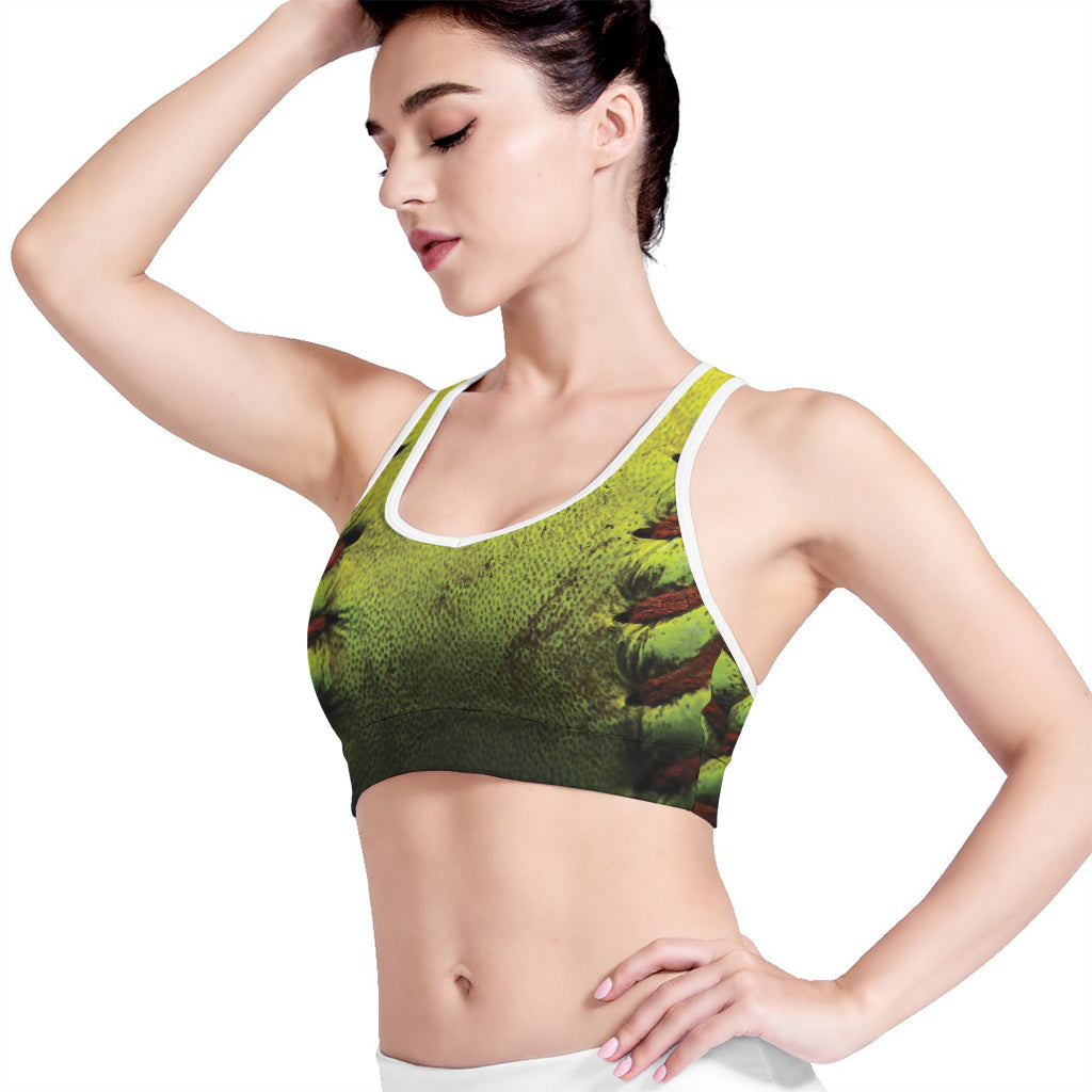 Softball Ball Print Women's Sports Bra