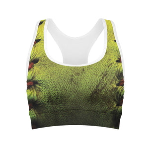 Softball Ball Print Women's Sports Bra