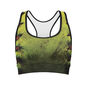 Softball Ball Print Women's Sports Bra