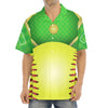 Softball Field And Ball Print Aloha Shirt