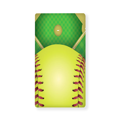 Softball Field And Ball Print Baby Crib Sheet