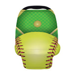 Softball Field And Ball Print Baby Seat Cover