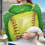 Softball Field And Ball Print Baby Seat Cover