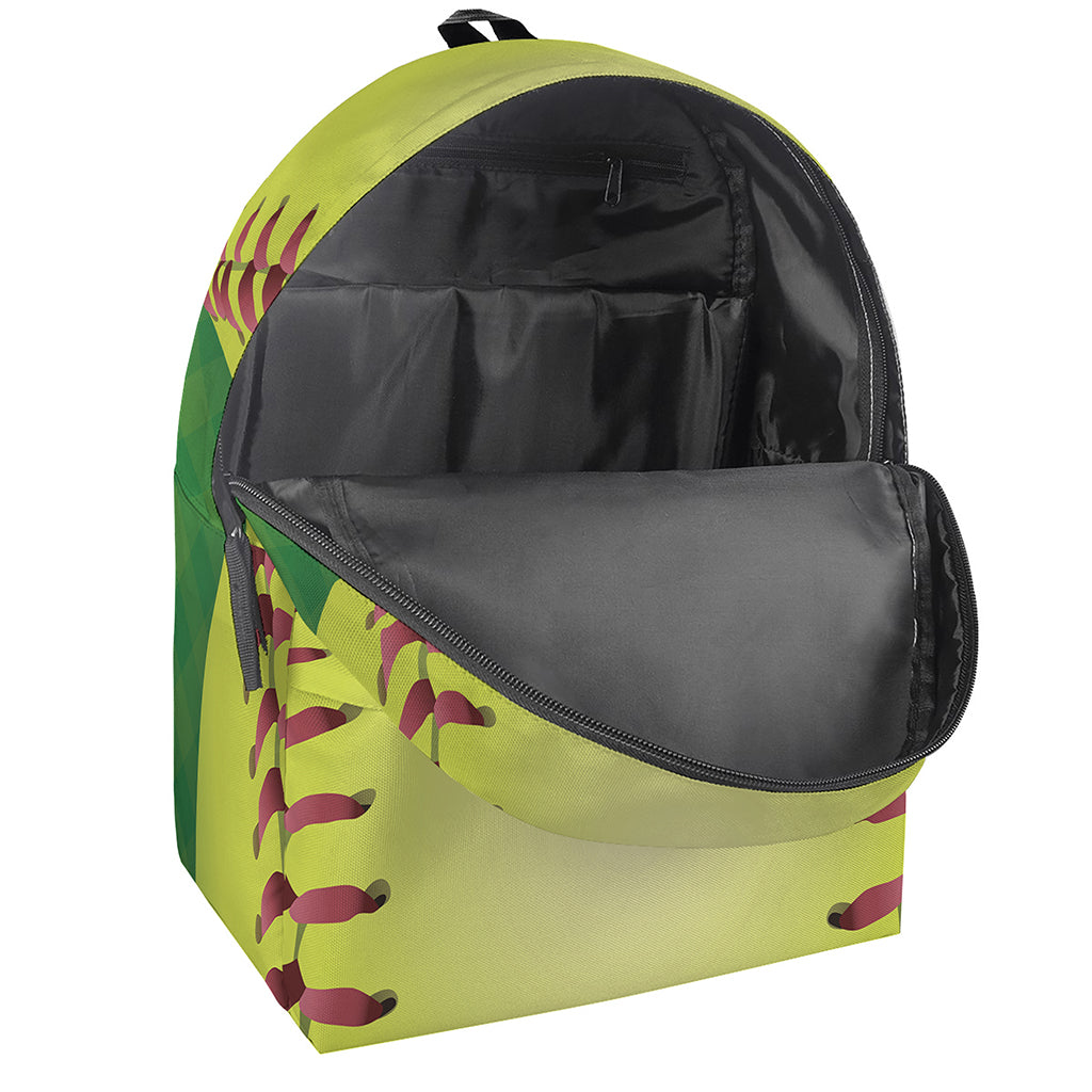 Softball Field And Ball Print Backpack