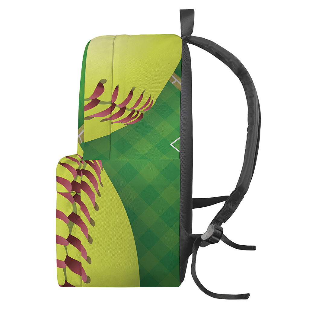 Softball Field And Ball Print Backpack