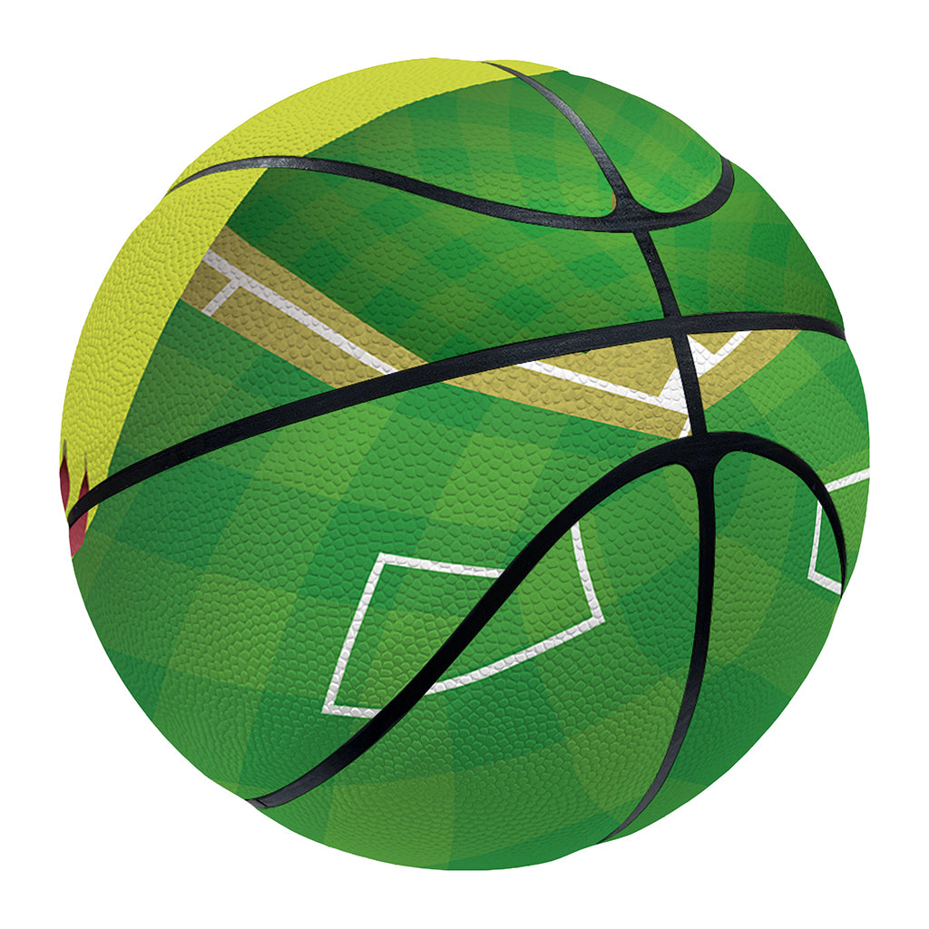 Softball Field And Ball Print Basketball