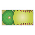 Softball Field And Ball Print Beach Towel