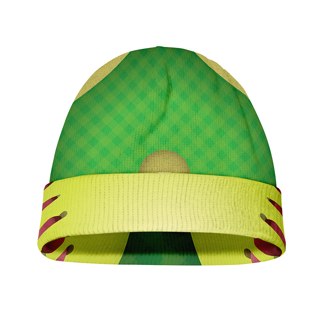 Softball Field And Ball Print Beanie