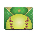 Softball Field And Ball Print Bifold Wallet