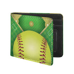 Softball Field And Ball Print Bifold Wallet