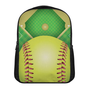 Softball Field And Ball Print Casual Backpack