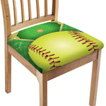 Softball Field And Ball Print Chair Cushion Cover