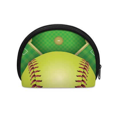 Softball Field And Ball Print Coin Purse