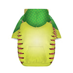 Softball Field And Ball Print Dog Zip Up Hoodie