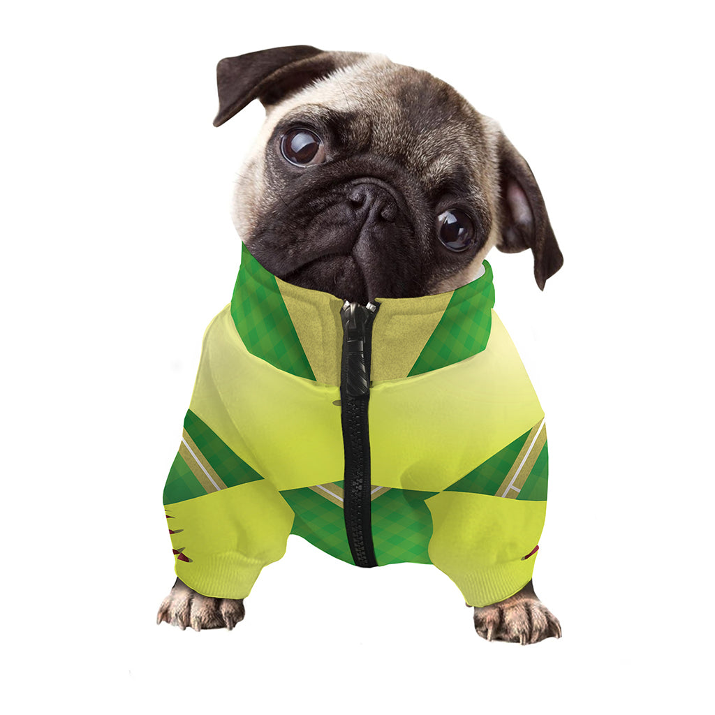 Softball Field And Ball Print Dog Zip Up Jacket