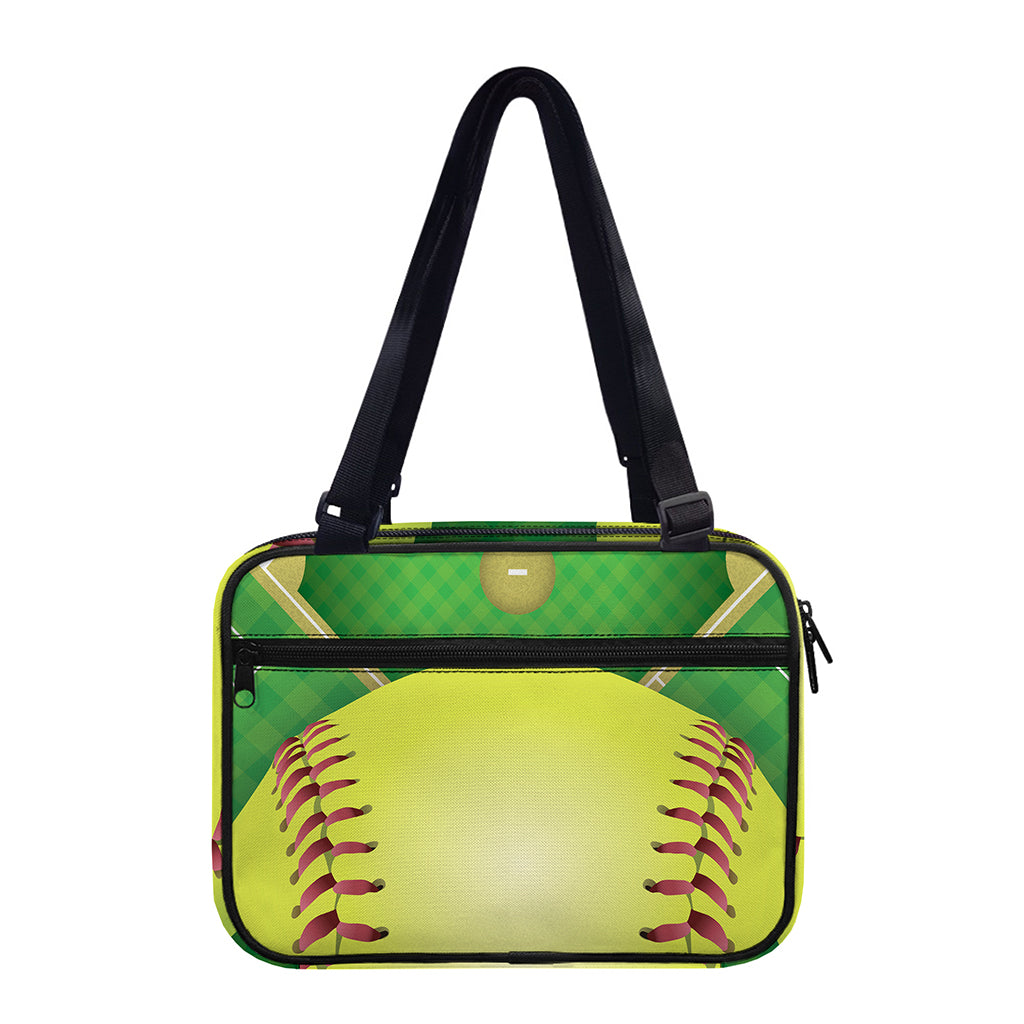 Softball Field And Ball Print Double Strap Bible Bag