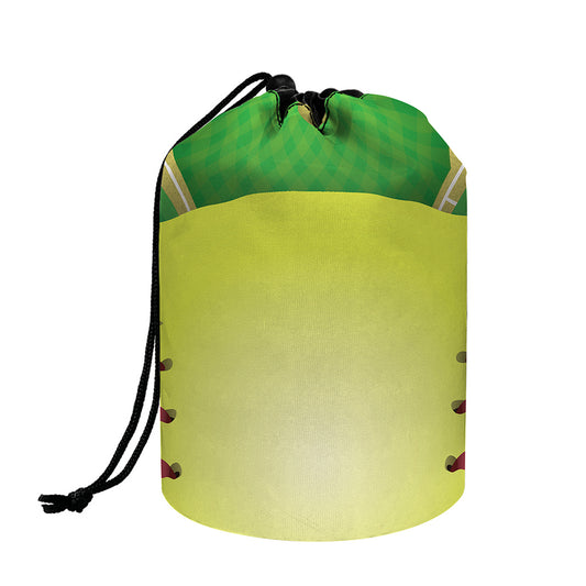 Softball Field And Ball Print Drawstring Makeup Bag