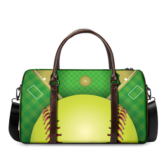 Softball Field And Ball Print Duffle Bag