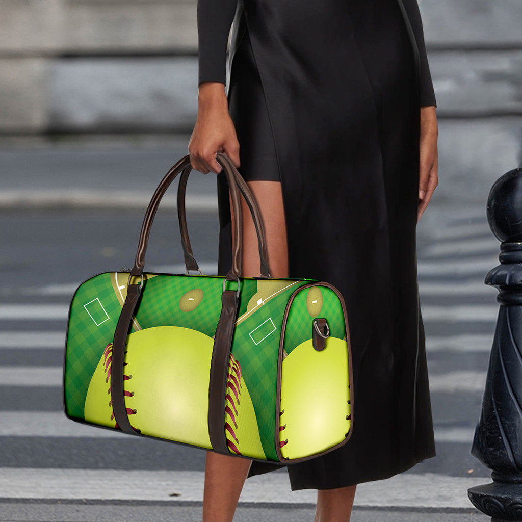 Softball Field And Ball Print Duffle Bag