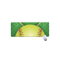 Softball Field And Ball Print Extended Mouse Pad