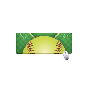 Softball Field And Ball Print Extended Mouse Pad