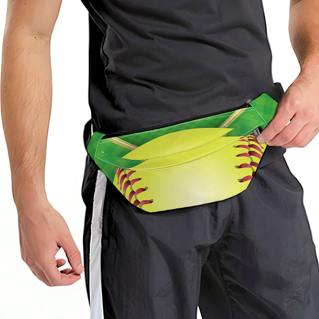 Softball Field And Ball Print Fanny Pack