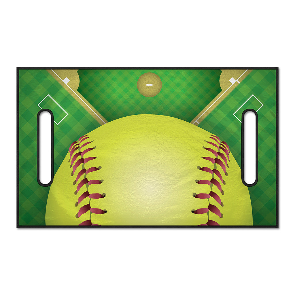 Softball Field And Ball Print Golf Cart Seat Cover