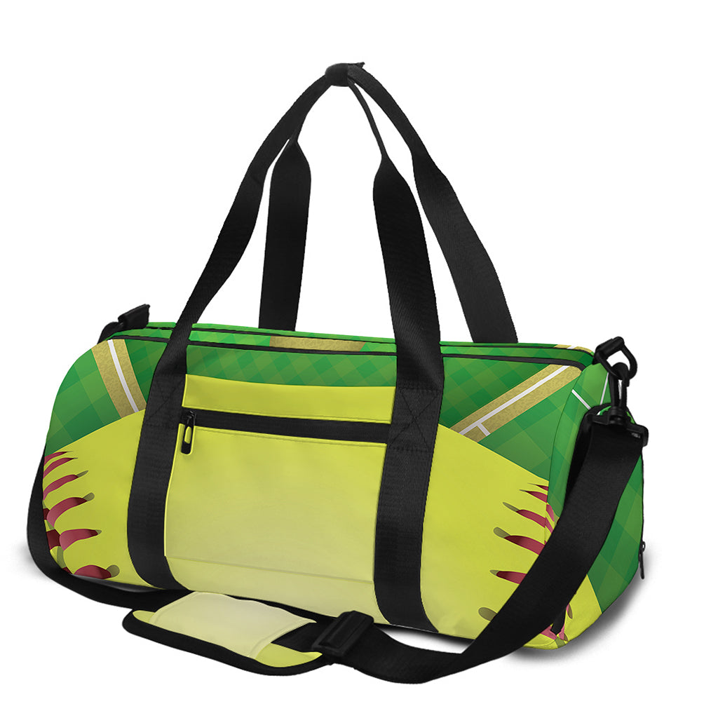 Softball Field And Ball Print Gym Bag