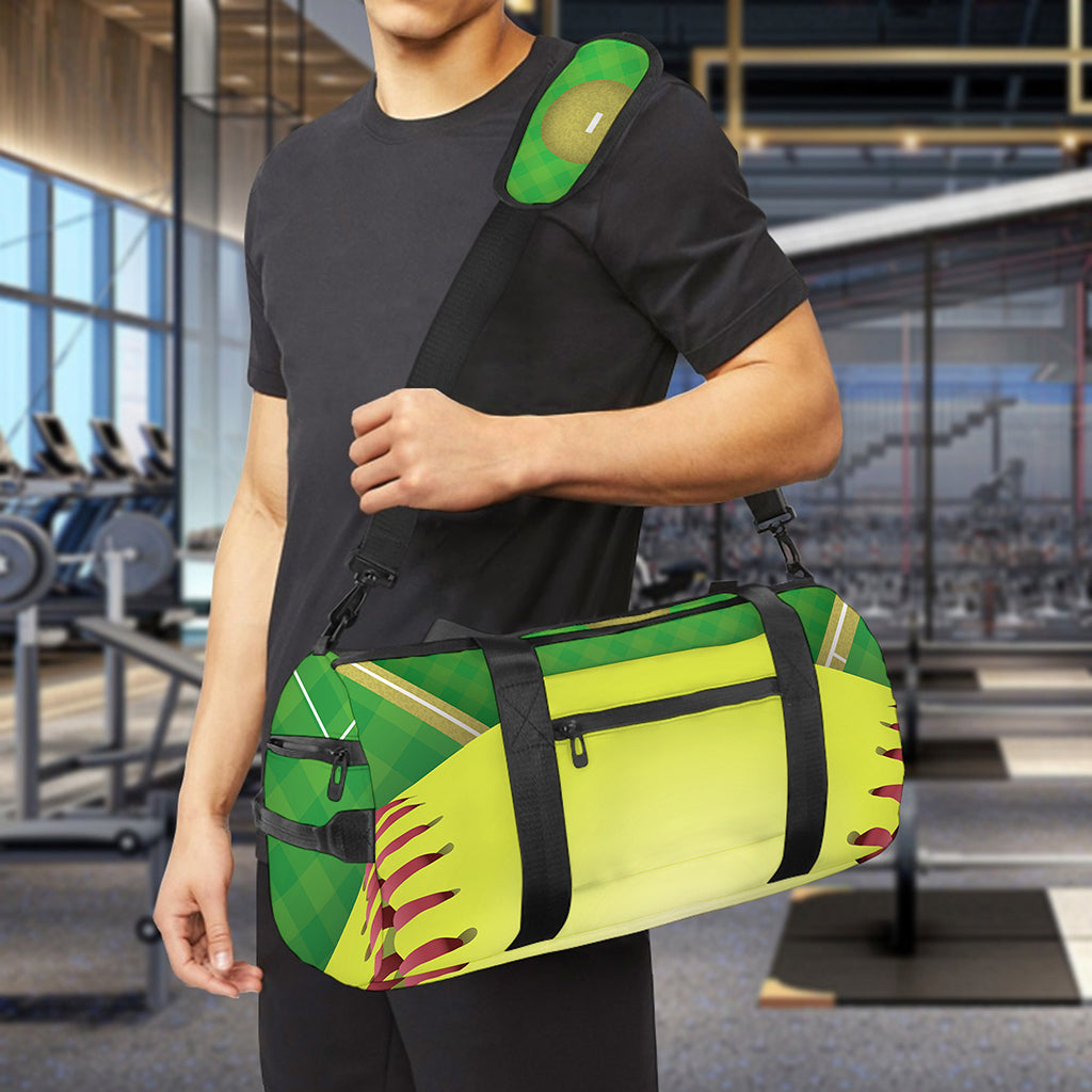 Softball Field And Ball Print Gym Bag