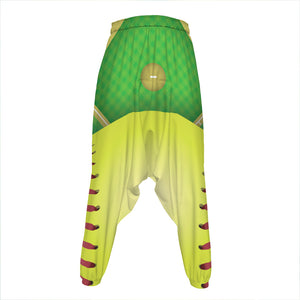 Softball Field And Ball Print Hammer Pants