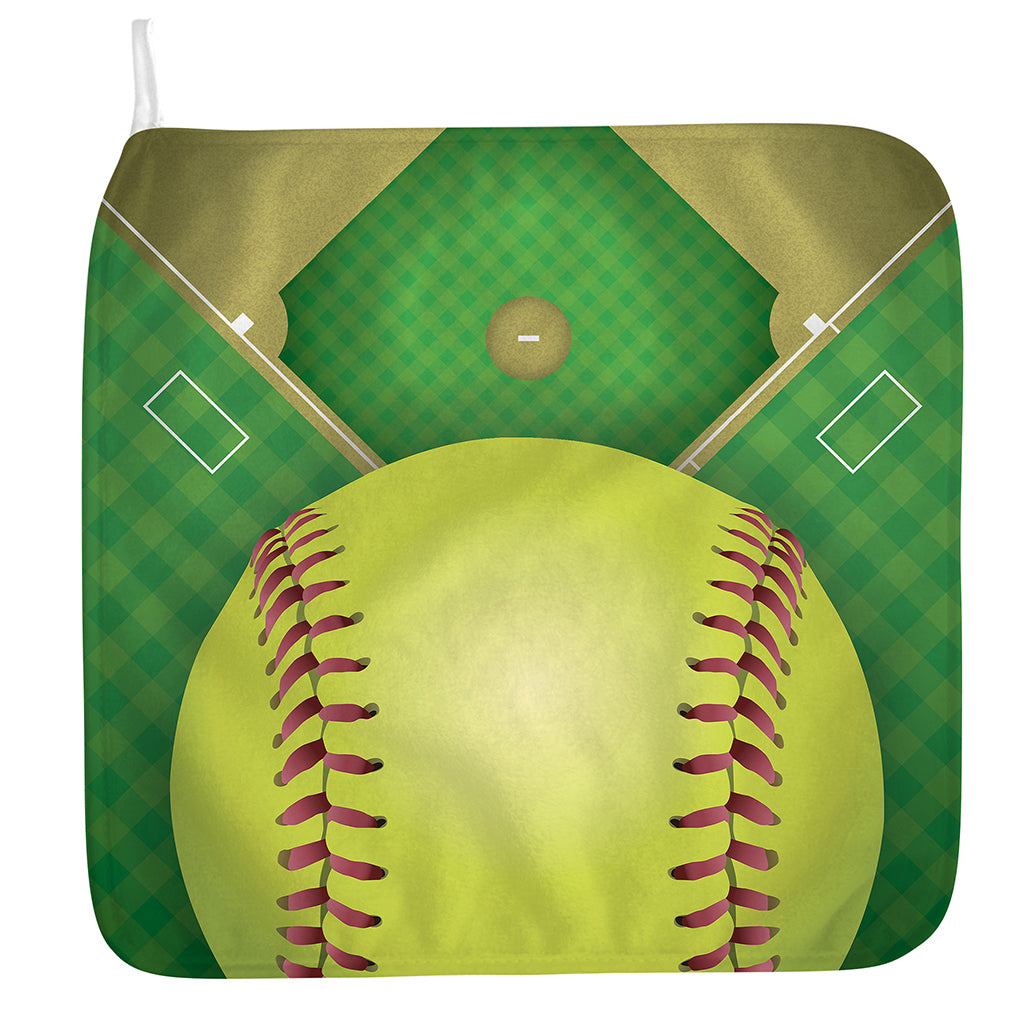 Softball Field And Ball Print Hand Towel